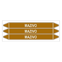 Značení potrubí, mazivo,3 ks, 355 × 37 mm